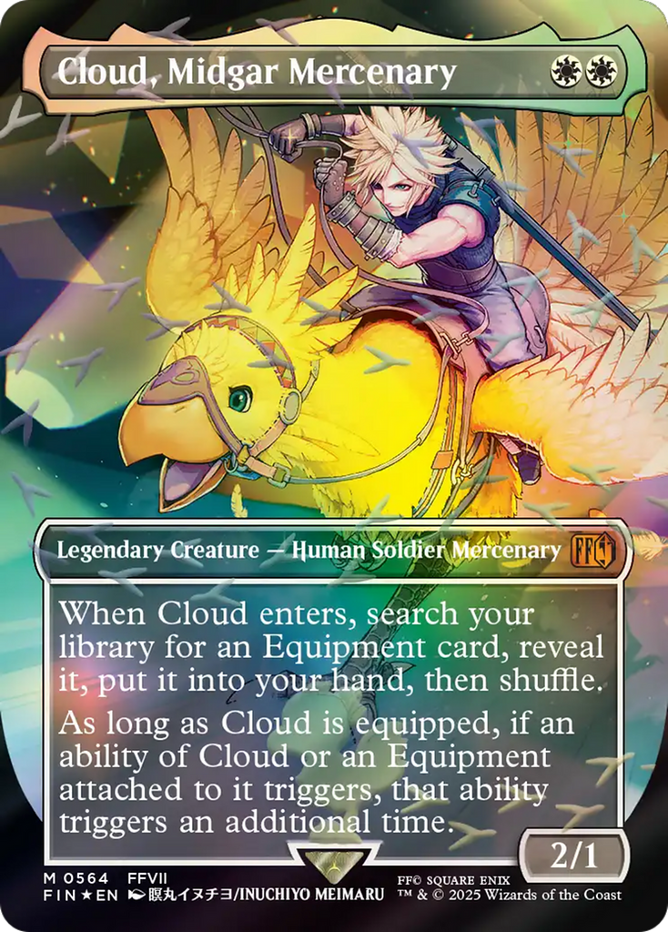 Cloud, Midgar Mercenary (Borderless) (Chocobo Track Foil) [FINAL FANTA