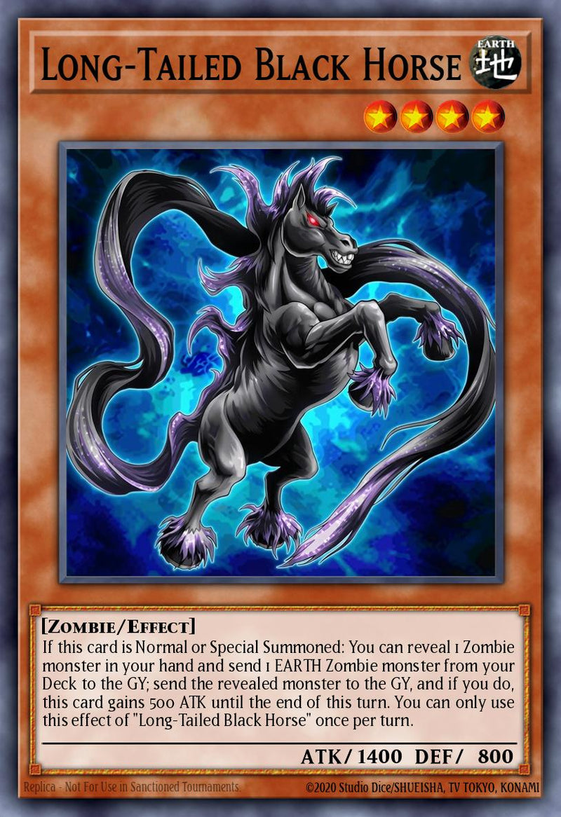 (C) Long-Tailed Black Horse BETB-EN097 - Ships 10/8/2026