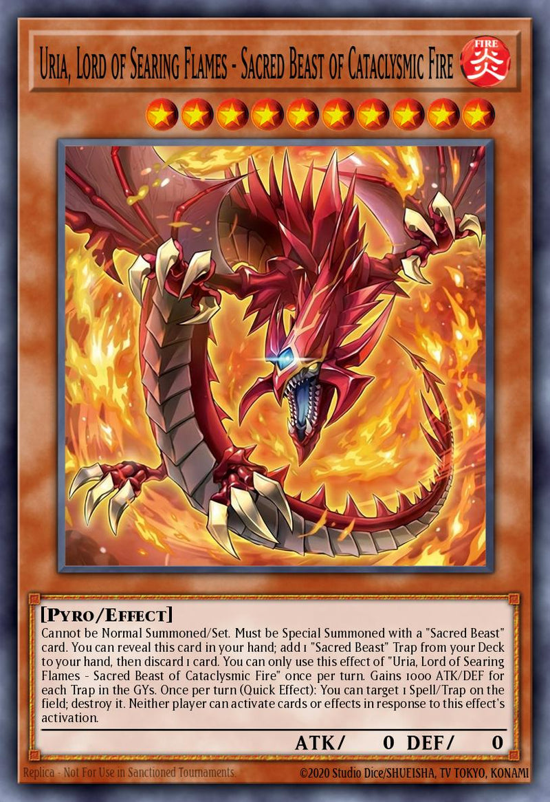 (SR) Inferno of the Sacred Beasts - Uria, Lord of the Searing Flames CORI-EN005 - Ships 7/3