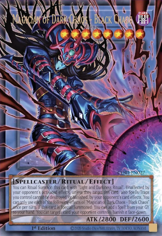 (UR) Magician of Dark Chaos - Black Chaos (extended art) CORI-EN027 - Ships 7/3