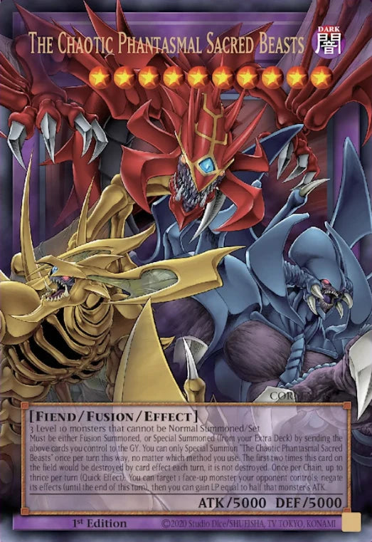 (UR) The Chaotic Phantasmal Sacred Beasts (extended art) CORI-EN029 - Ships 7/3