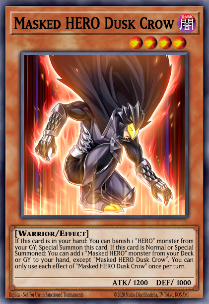(SR) Masked HERO Dusk Crow MZMU-EN014 - Ships 2/20