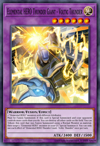 (SR) Elemental HERO Thunder Giant - Voltic Thunder MZMU-EN029 - Ships 2/20